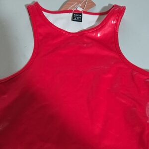 SHEIN Glossy Red Tank Top